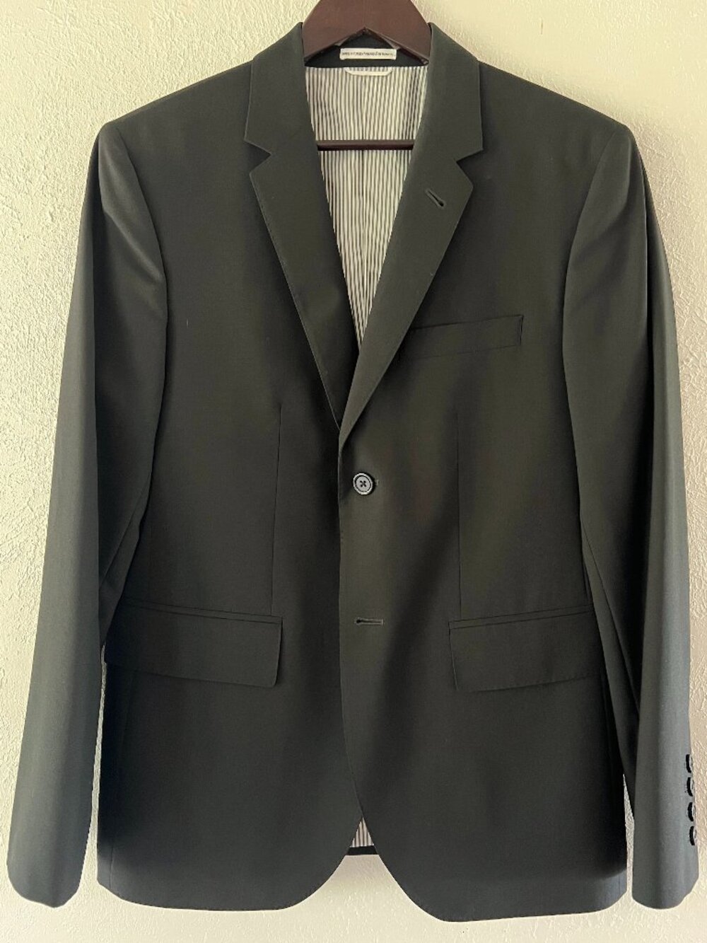 Club Monaco Men’s Dark Charcoal Wool Suit 38R Jacket 31 Pants Slim Fit